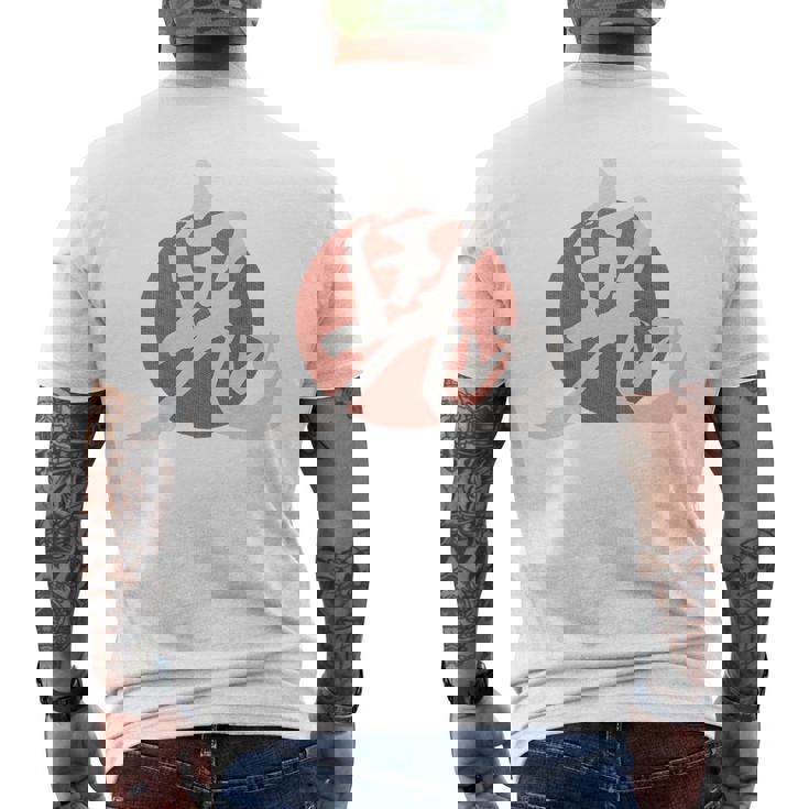 日本 鬼 悪魔 般若 漢字 メンズTシャツ バックプリント