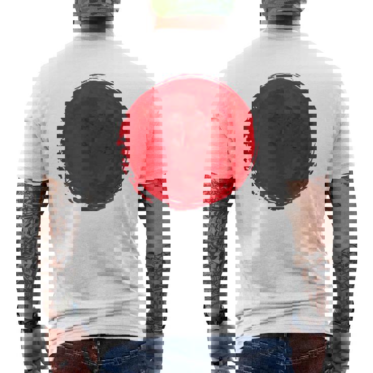 日本国旗 昇る太陽 日照 日の丸 メンズTシャツ バックプリント