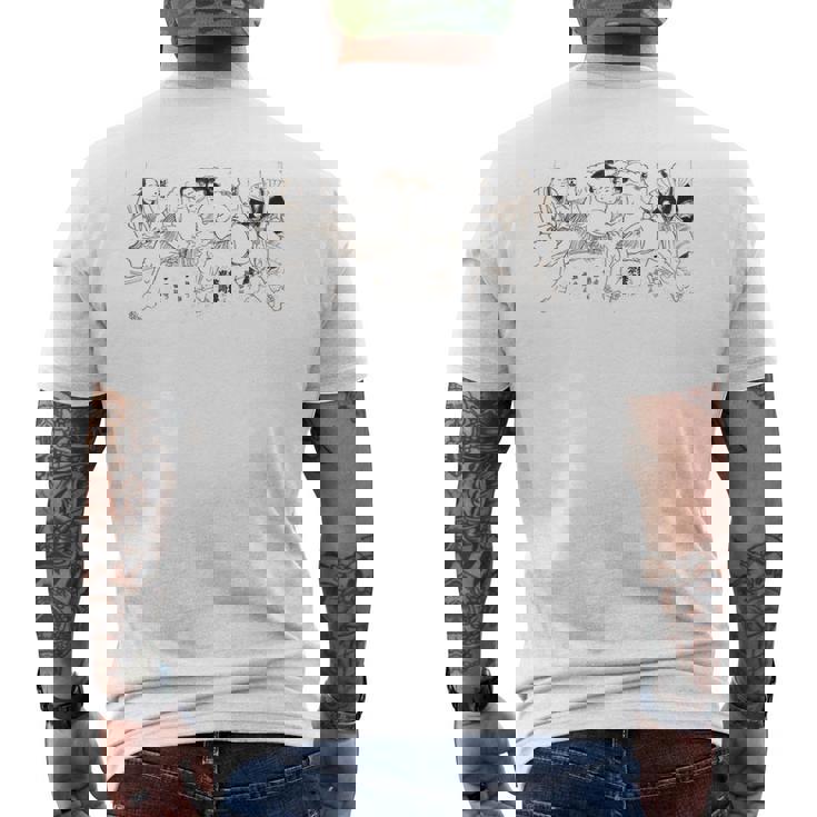 日本相撲日本相撲レスラー メンズTシャツ バックプリント