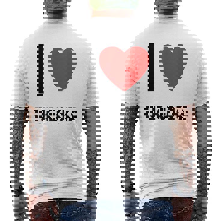 日本福岡大好き メンズTシャツ バックプリント