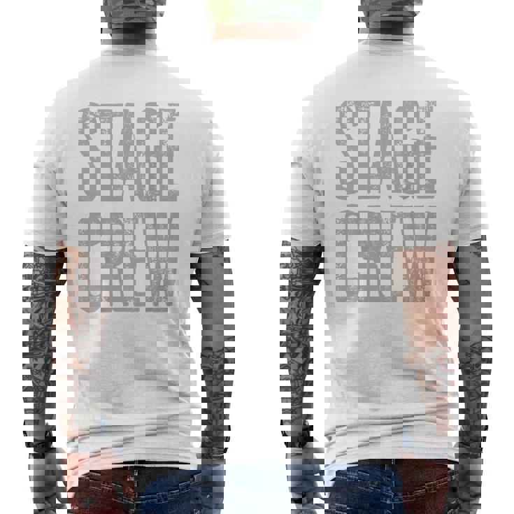 映画、テレビ、劇場、カメラ用のステージクルーが背面にプリントされています。 メンズTシャツ バックプリント