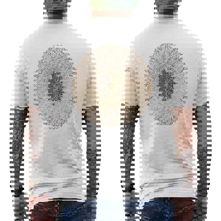 曼荼羅 最高のヨガバックプリント メンズTシャツ バックプリント
