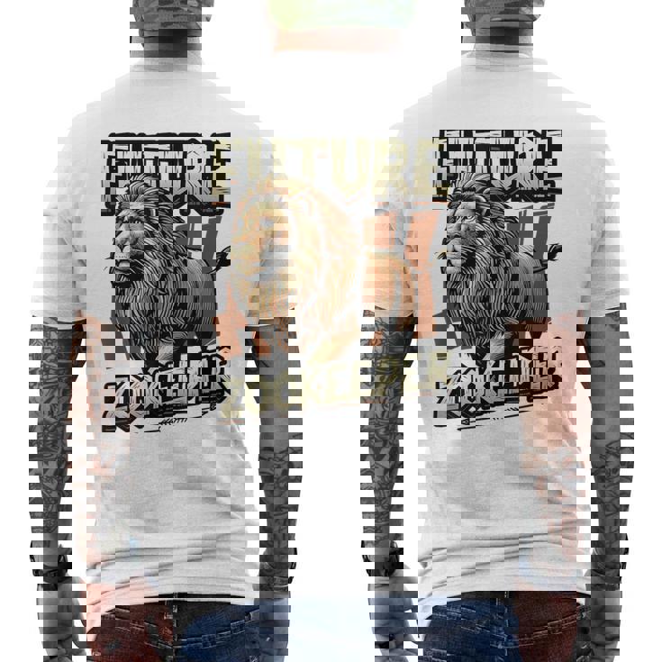 未来の飼育係ライオンの恋人 メンズTシャツ バックプリント