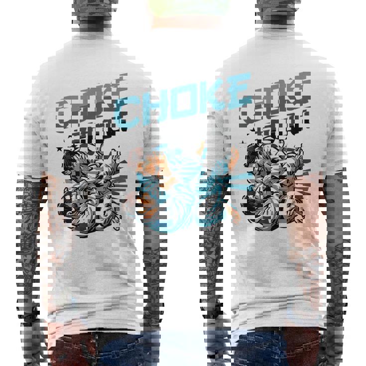 柔術 チョーク エムアウト 格闘技 柔術 メンズTシャツ バックプリント