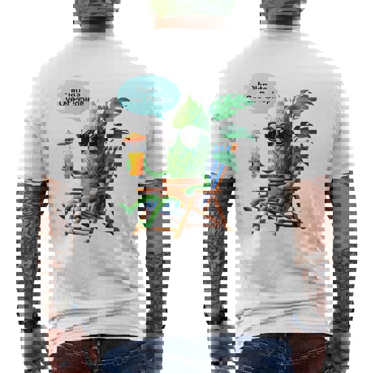 植物より人間 長袖tシャツ メンズTシャツ バックプリント