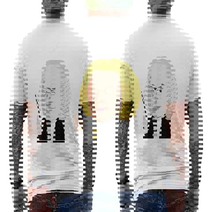 楽しい音楽コンダクターシャツ クールバッハ クラシカル音楽作曲家 メンズTシャツ バックプリント