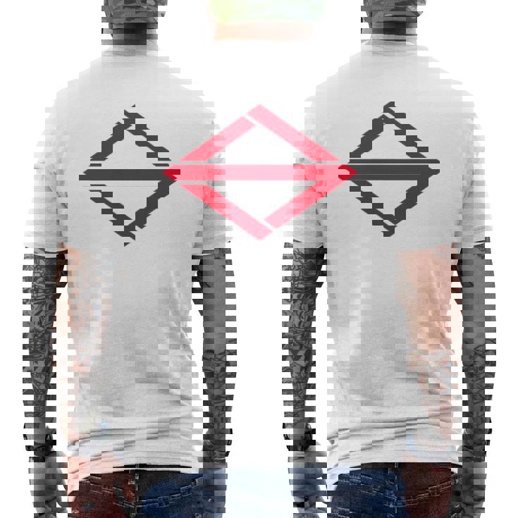 横浜市旗シンボル エンブレム 神奈川県 メンズTシャツ バックプリント