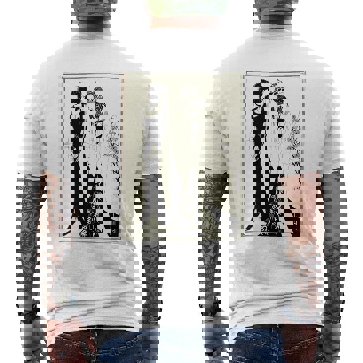 母とサロメ、オーブリー・ビアズリーによるヘロディアス1894 長袖tシャツ メンズTシャツ バックプリント