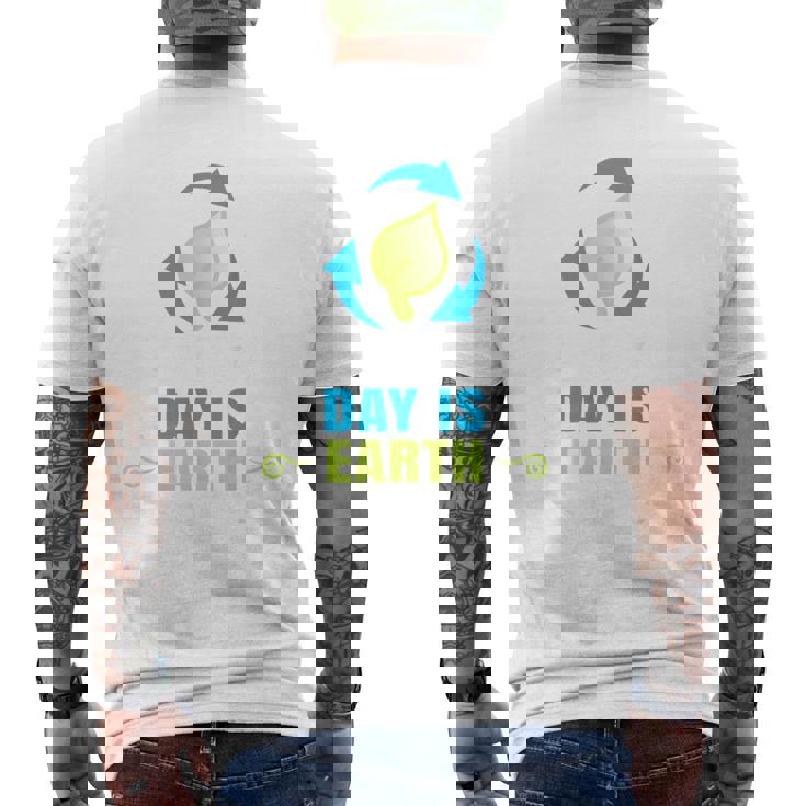 毎日のハッピーアースデイtシャツはアースデイのリサイクルです メンズTシャツ バックプリント