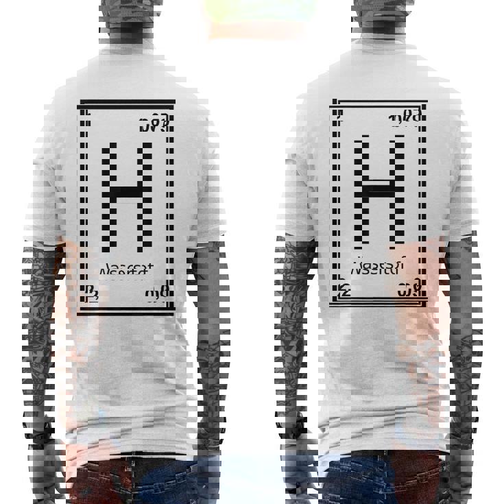 水素シンボルコスチューム。 メンズTシャツ バックプリント