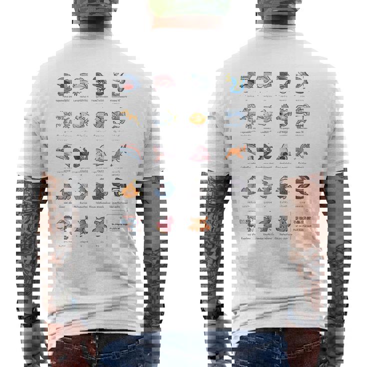 深海魚図鑑 メンズTシャツ バックプリント