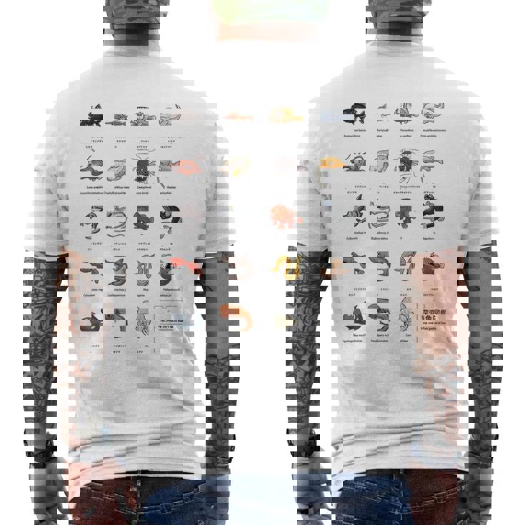 深海魚図鑑4 メンズTシャツ バックプリント