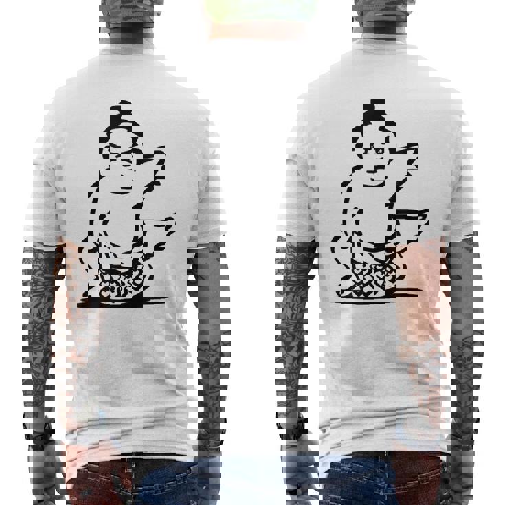 漫画 相撲 レスラー メンズTシャツ バックプリント