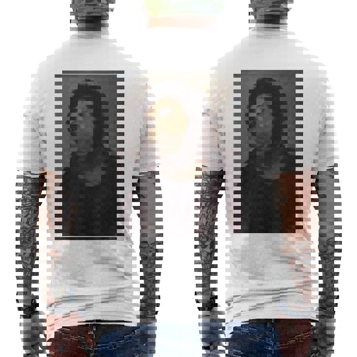 猿のイエスの絵、台無しにされたキリスト、フレスコ、ボッチドアートミーム。 メンズTシャツ バックプリント