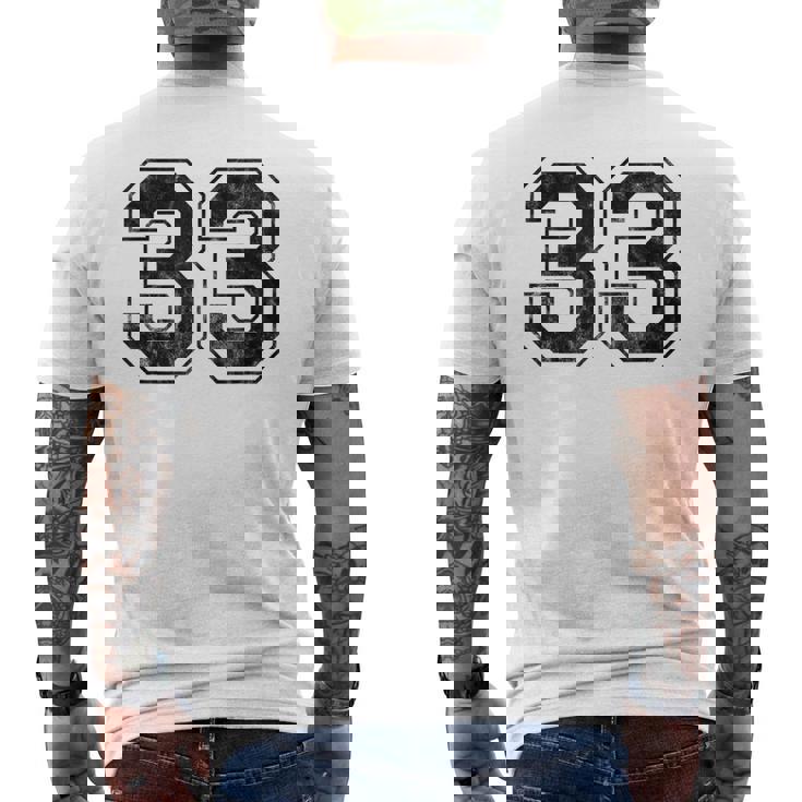 番号33 メンズTシャツ バックプリント