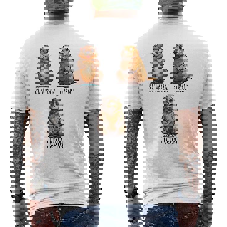 異なるタイプのビーバーズ品種コレクション、かわいいビーバーが大好き。 長袖tシャツ メンズTシャツ バックプリント