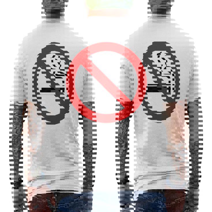 禁煙シンボル ノベルティ 禁煙サイン メンズTシャツ バックプリント