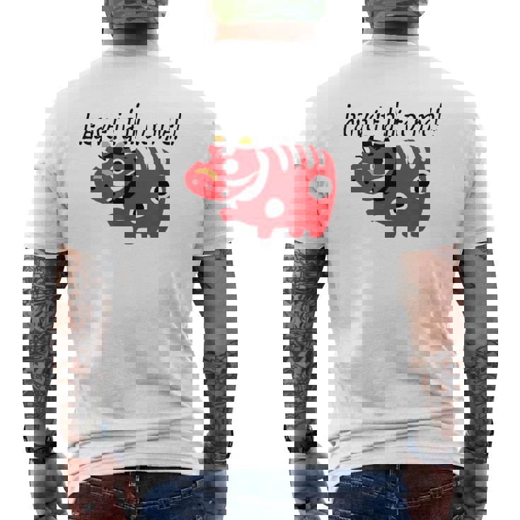 私に任せなさいっ！！ 赤べこ 疫病退散 お守り 郷土玩具 福島県 メンズ レディース キッズ メンズTシャツ バックプリント