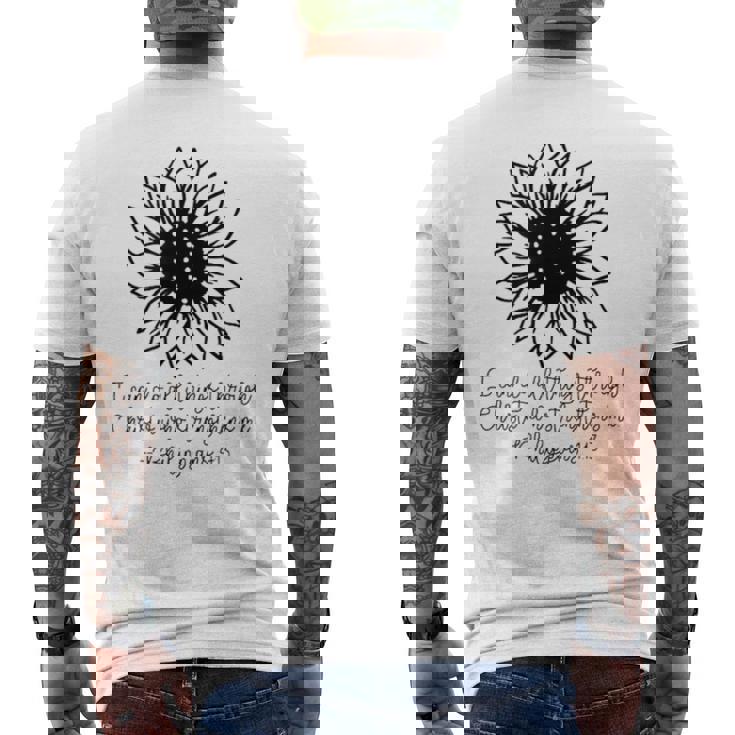 私は何でもできる メンズTシャツ バックプリント