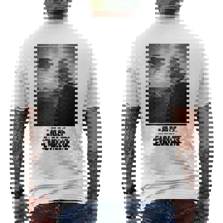 私は戻ってきた同志、共産主義者、カール・マルクス メンズTシャツ バックプリント