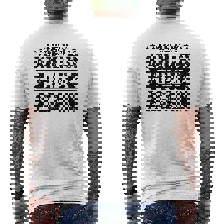 素晴らしいアキレス腱膝アパレル メンズTシャツ バックプリント