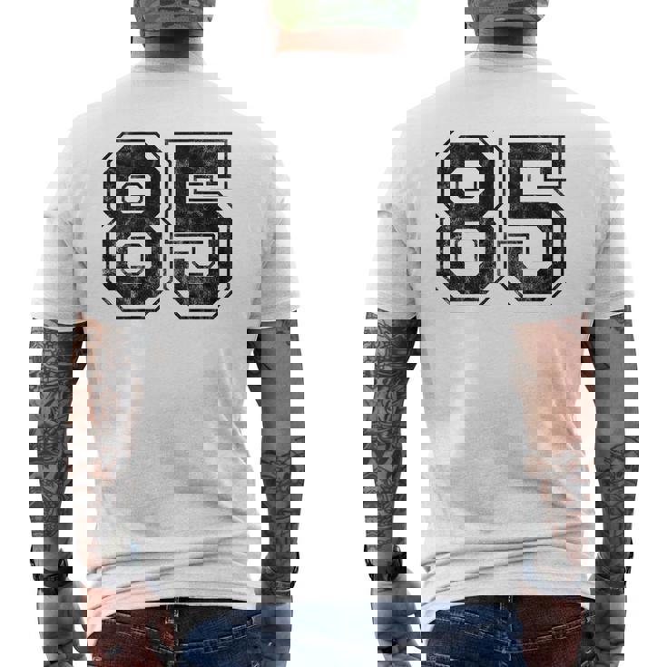 背中に85番 メンズTシャツ バックプリント