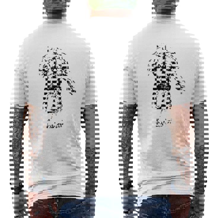 背中の筋肉 解剖スケッチ レオナルド・ダ・ヴィンチ 芸術 Muscles Back Dainci Anatomy メンズTシャツ バックプリント