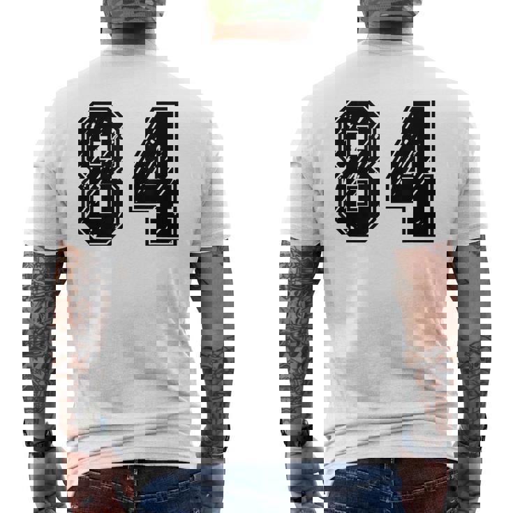 背番号 84 チーム短大スポーツ背番号付きユニフォーム メンズTシャツ バックプリント