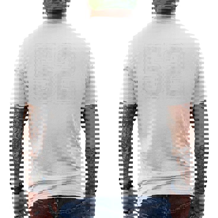 背面に52番。 メンズTシャツ バックプリント