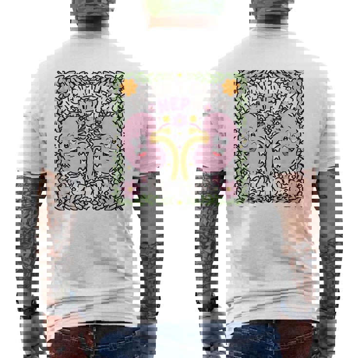 腎臓 看護師 医学 腎臓 看護 登録看護師 メンズTシャツ バックプリント