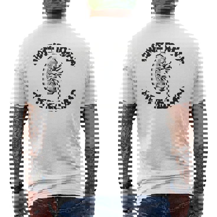 腎臓移植サバイバー 手術 回復記念日 メンズTシャツ バックプリント