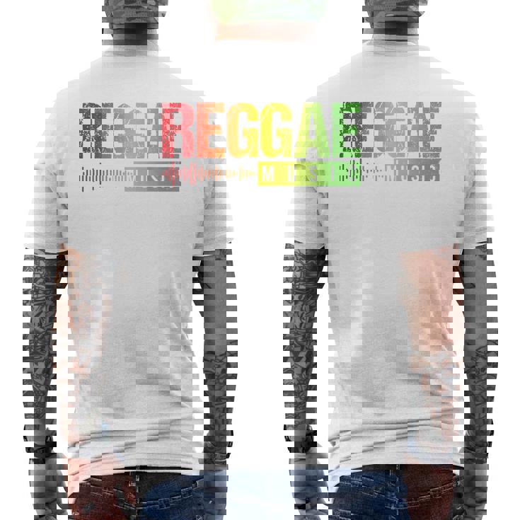 良いラスタファリ音楽の雰囲気、ラスタジャマイカ、レゲエ メンズTシャツ バックプリント