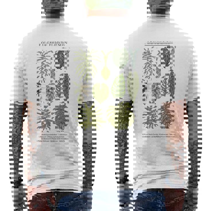葉 フィロデンドロン サトイモ 植物 恋人 ギフト アンスリウム メンズTシャツ バックプリント