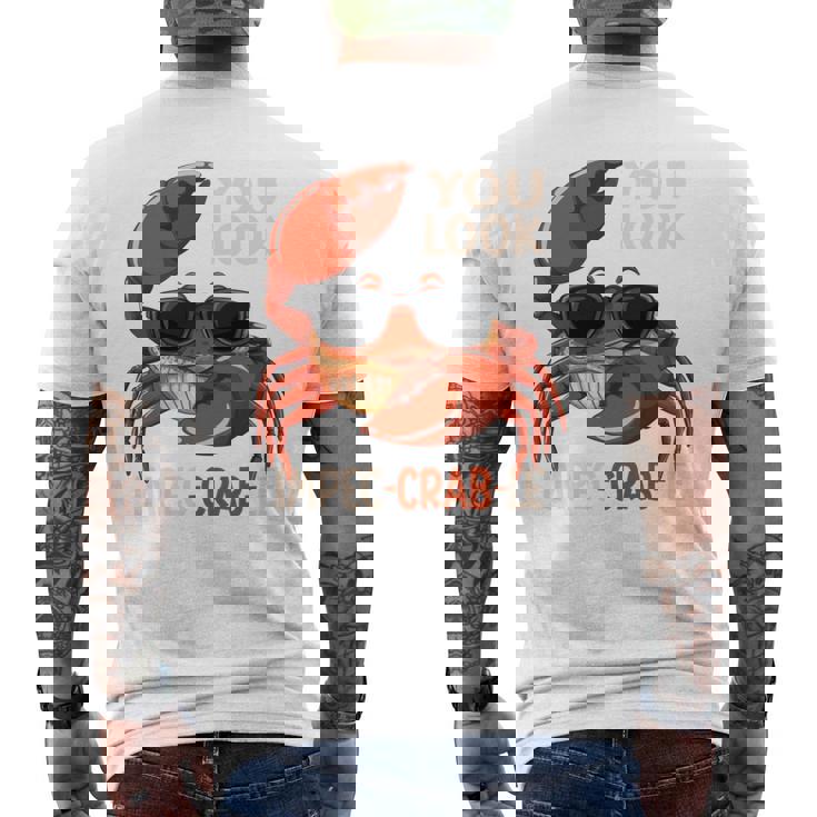 蟹 カニ 魚介類 涼しい かに 食べる 長袖tシャツ メンズTシャツ バックプリント