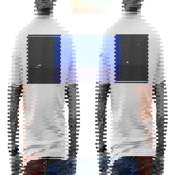 詩とメルヘン 葉祥明 真夜中 メンズTシャツ バックプリント