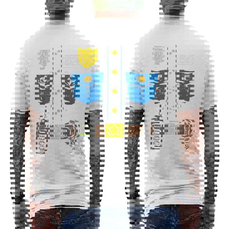 警察コスチューム 面白い警官 警察官 警察官 男性 男の子 子供 メンズTシャツ バックプリント