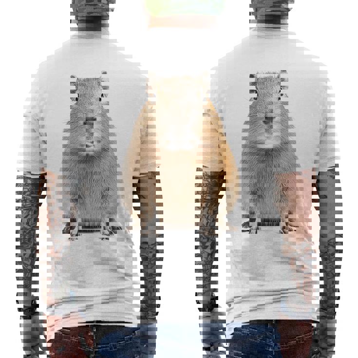 豚 ペット げっ歯類 動物愛好家 ギフト メンズTシャツ バックプリント