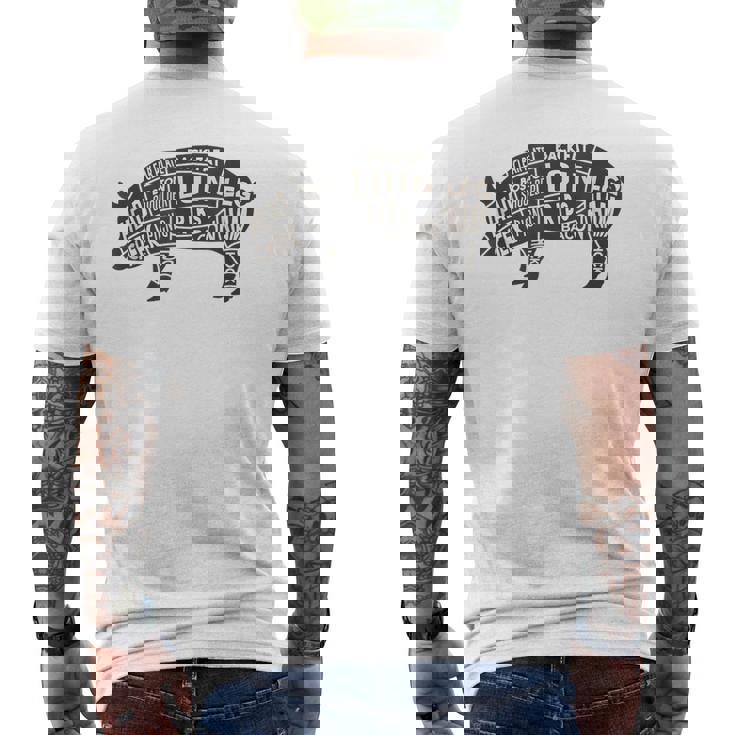豚肉の部位 面白いtシャツ 豚 ブタ Bbq メンズ おもしろ 面白い 服 オリジナル グッズ ネタ バーベキュー ネタ メンズTシャツ バックプリント