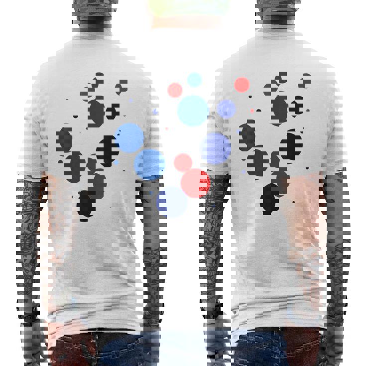 赤 青 ドット イベント 家族 お揃い メンズTシャツ バックプリント