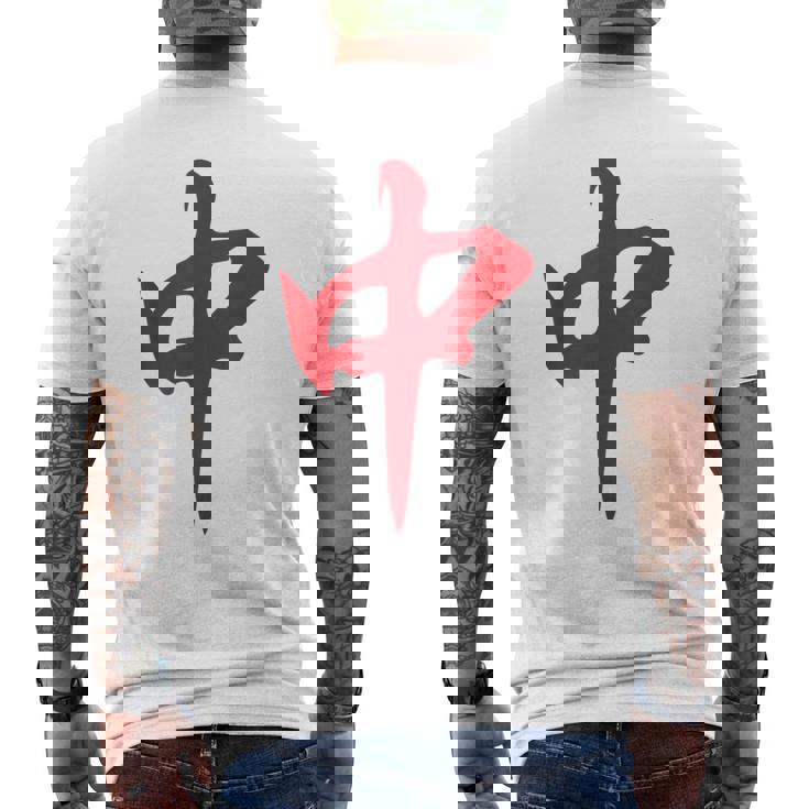 赤麻雀龍 紅中 タイル 麻雀タイム メンズTシャツ バックプリント