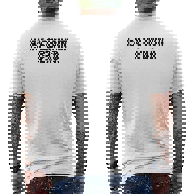 重機オペレーター キャリア 新 プロフェッショナル モダン メンズTシャツ バックプリント