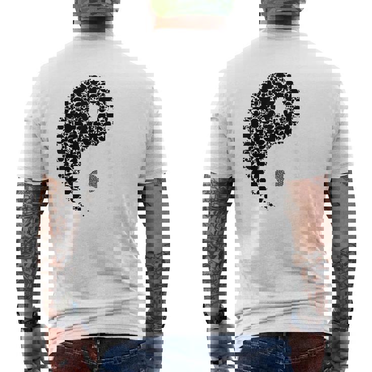 陰陽 太極拳 メンズTシャツ バックプリント