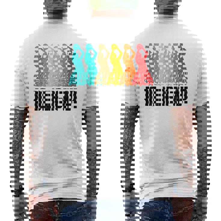 障害者 障害者 車椅子バスケットボール選手 メンズTシャツ バックプリント