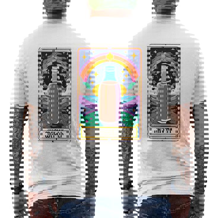 面白い Choccy ミルク タロット カード チョコレート ミルクセーキ 長袖tシャツ メンズTシャツ バックプリント