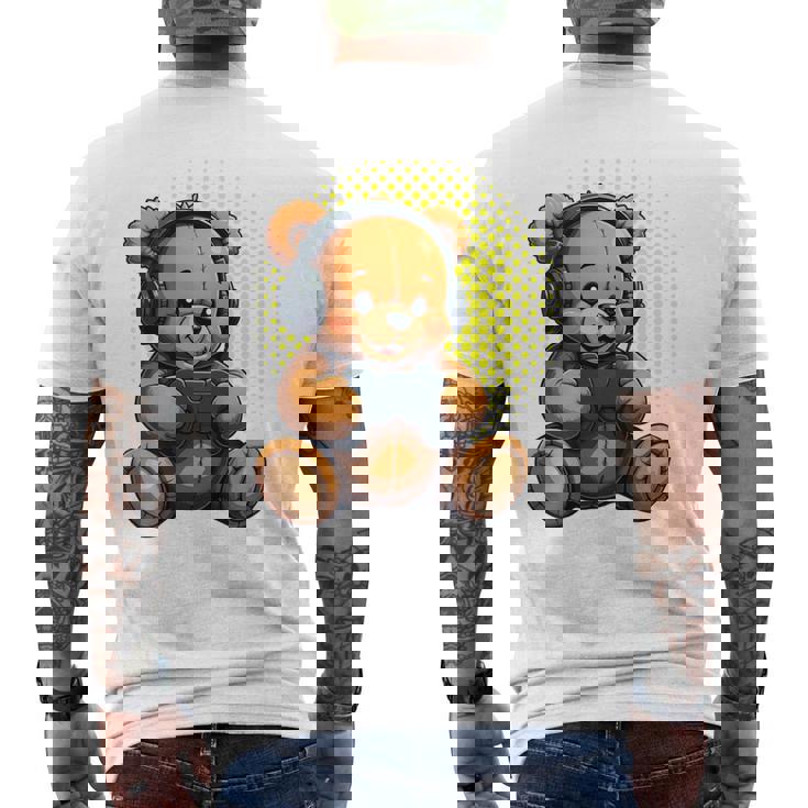 面白いゲームテディホールディングビデオゲームコントローラー。 長袖tシャツ メンズTシャツ バックプリント