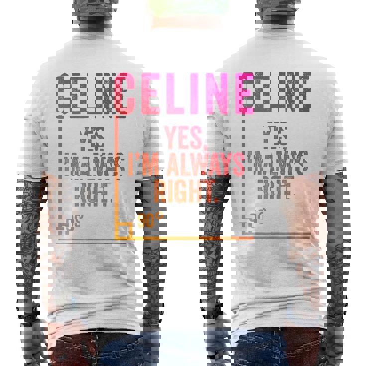 面白いセリーヌ 面白いセリーヌ 名前 誕生日シャツ ギフト メンズTシャツ バックプリント