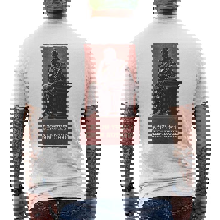 面白い哲学ギフト 哲学者のためのギリシャ語の引用 長袖tシャツ メンズTシャツ バックプリント