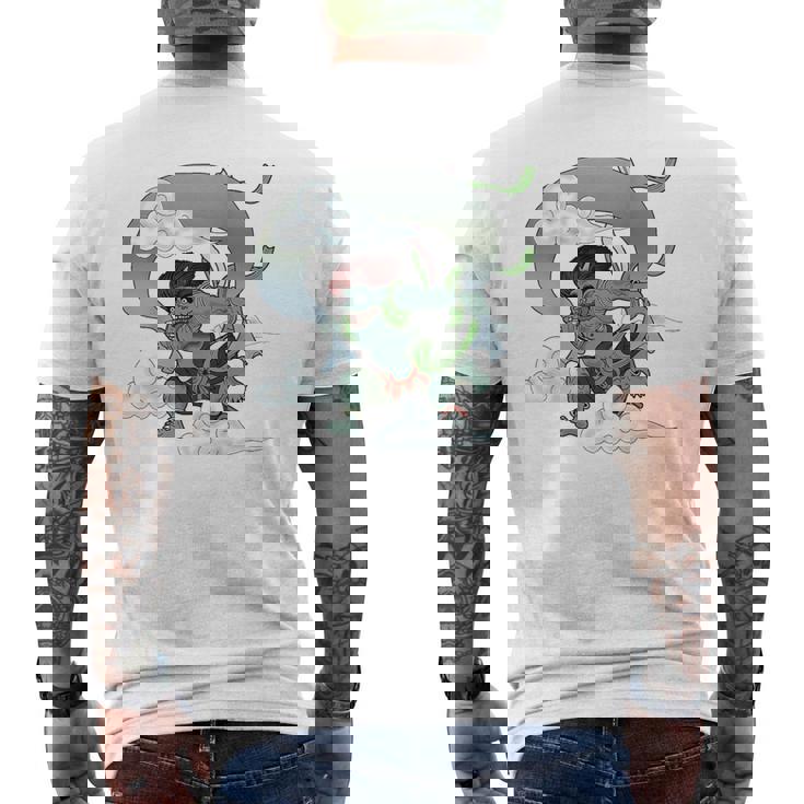 風神 日本の神 神話 守り神 メンズTシャツ バックプリント