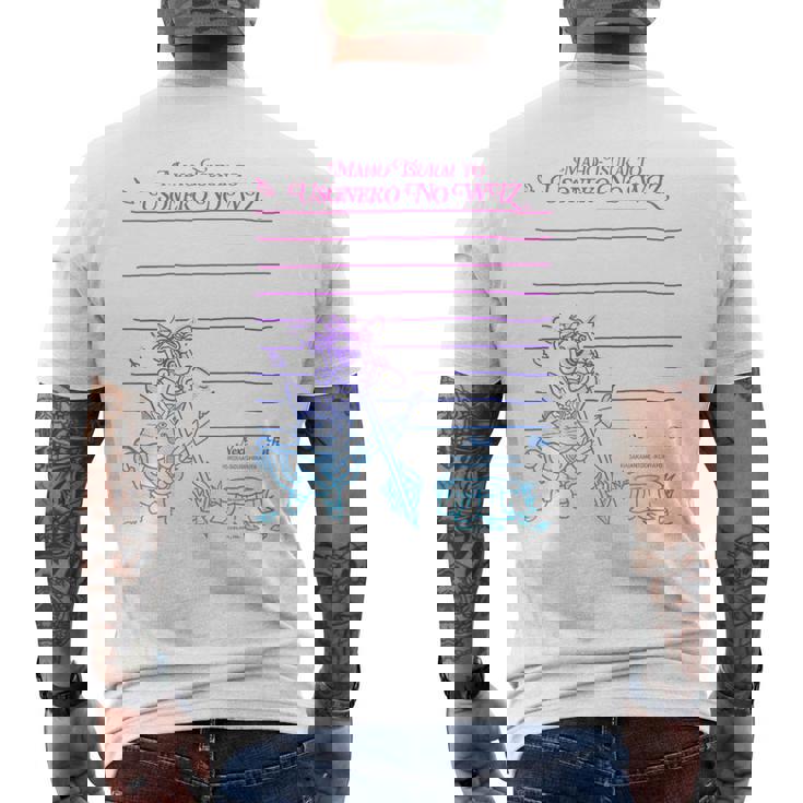 黒猫のウィズ 嘘猫のウィズ E メンズTシャツ バックプリント