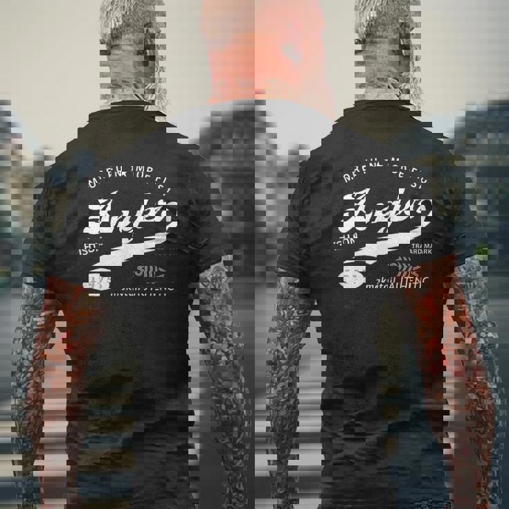 033W Angler アングラー ルアーフィッシング 釣り メンズTシャツ バックプリント 高齢者への贈り物